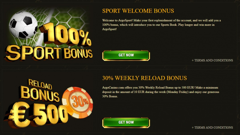 Argo Casino Welcome Bonus