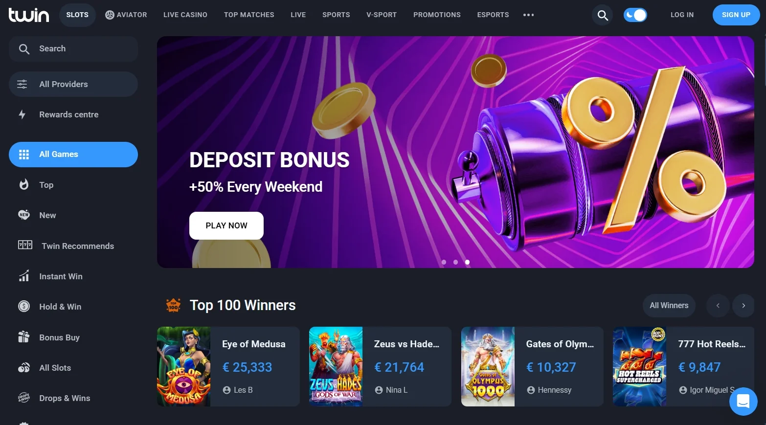 bonus casino twin