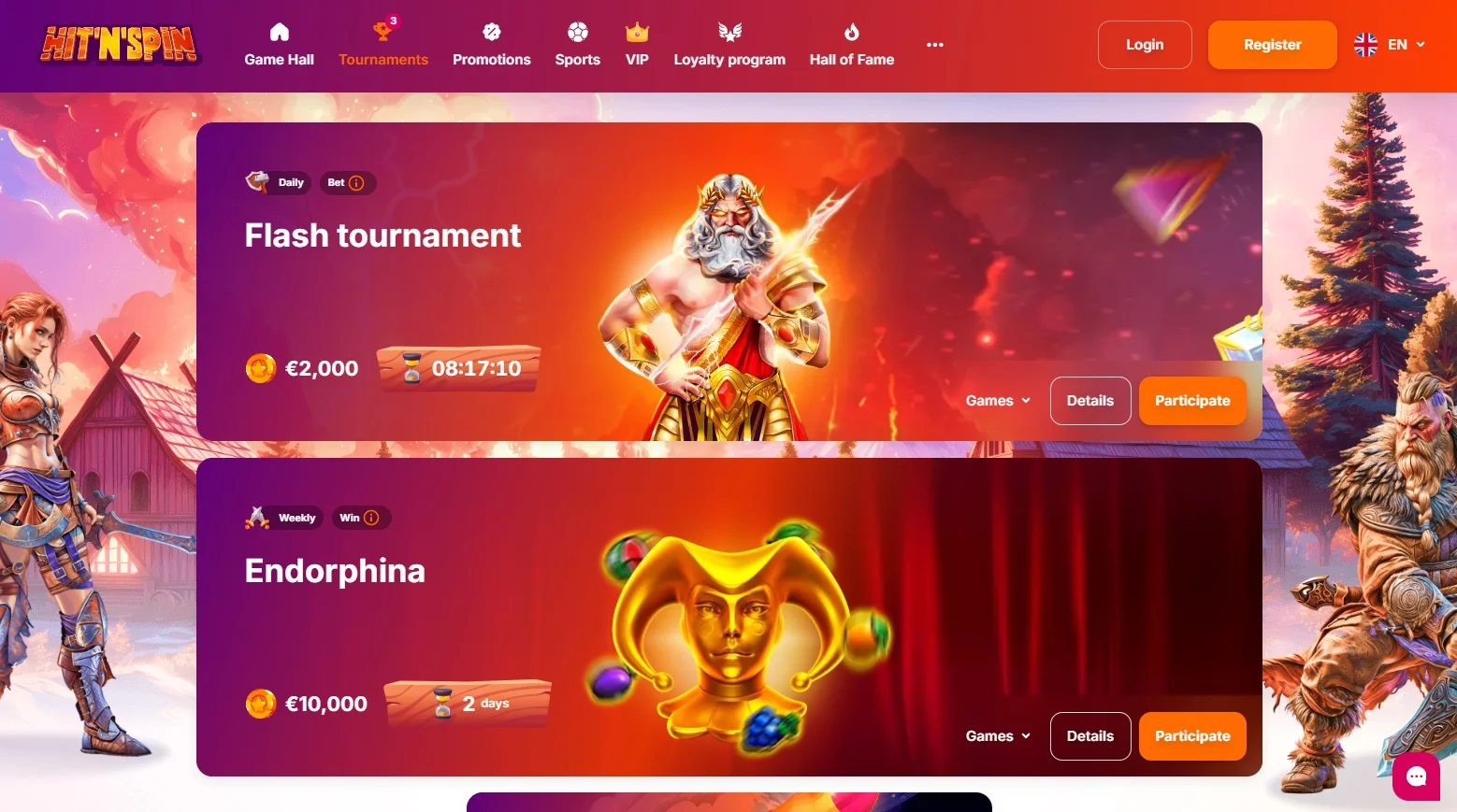 hitnspin tournaments