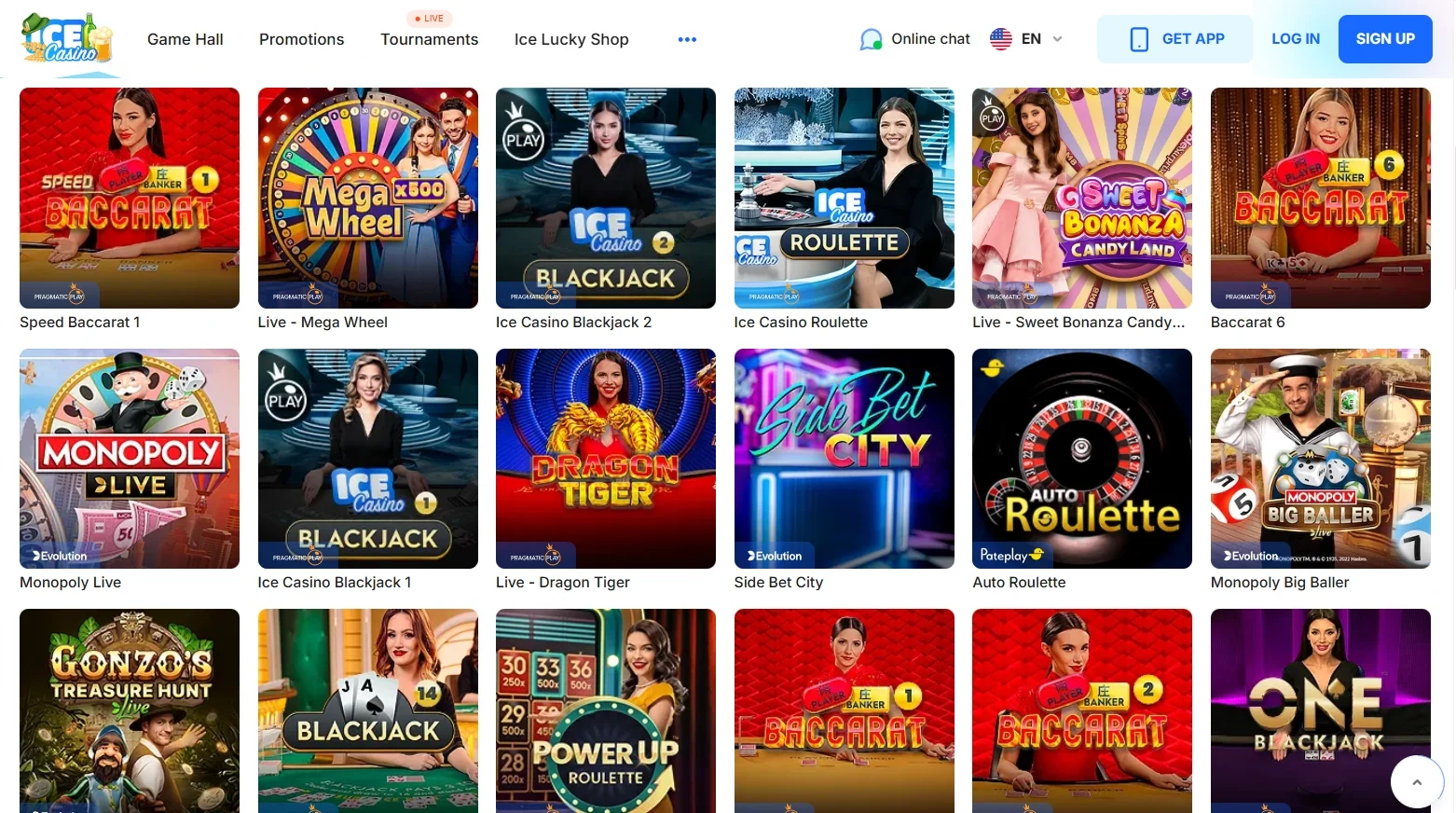 ice casino live