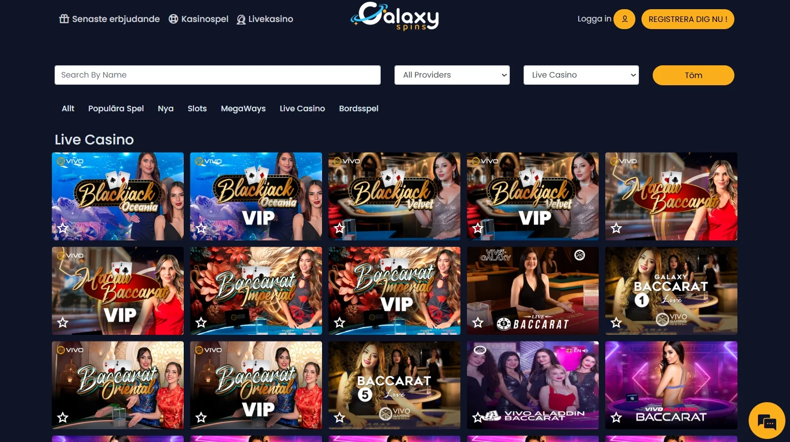 live casino galaxy spins