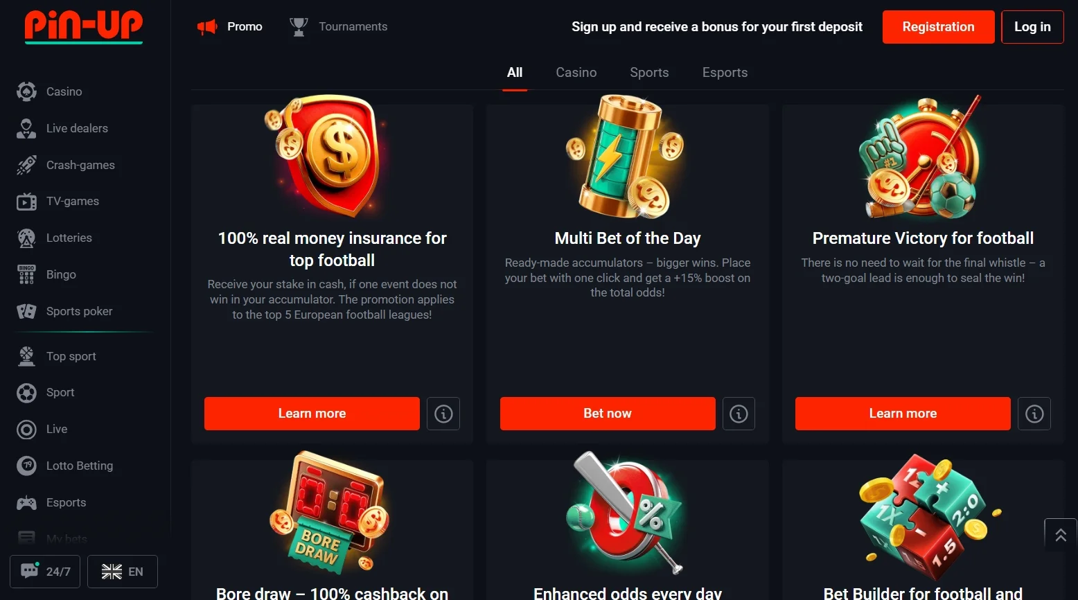pin up casino bonus