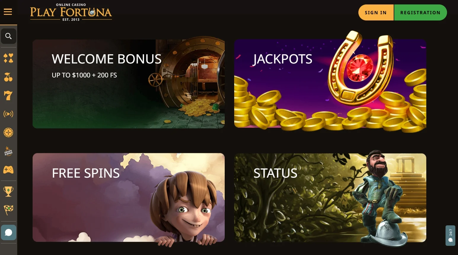 play fortuna bonuses casino