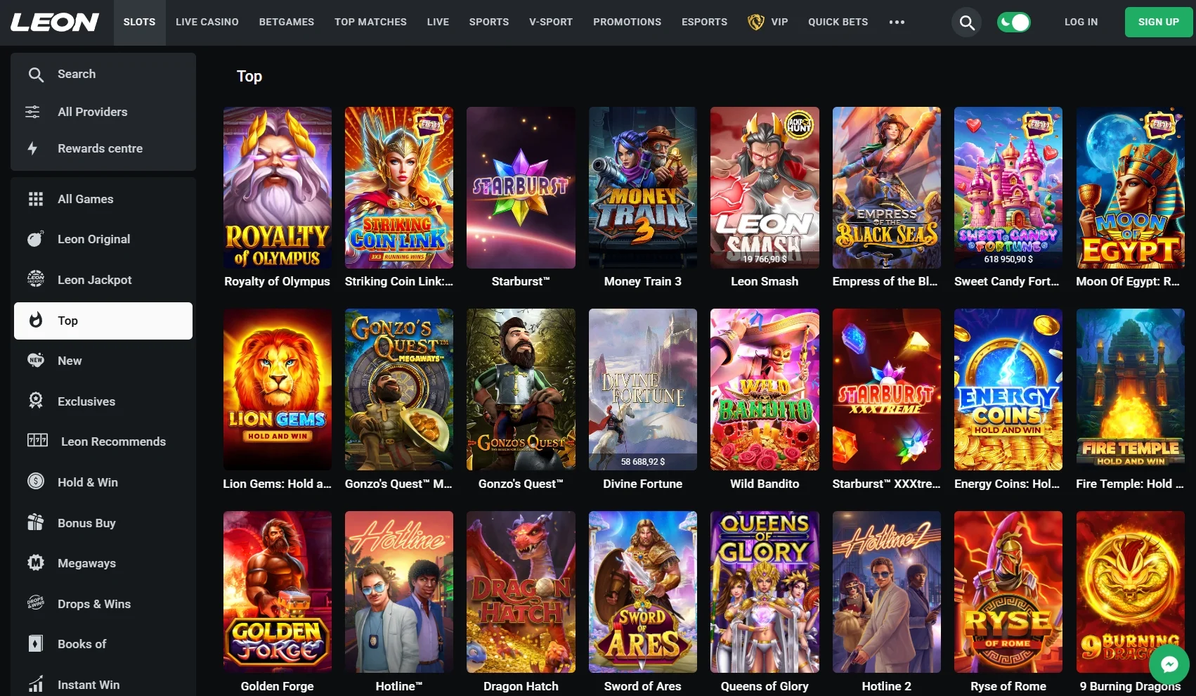 slots casino leon