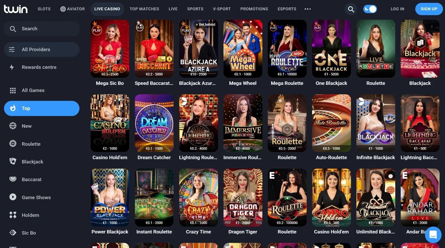 twin live casino